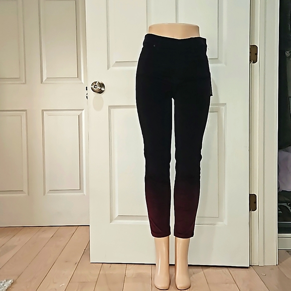 HUDSON LOS ANGELES NICO OMBRE WOMEN MID RISE ANKLE SUPER SKINNY PANS SIZE 27 - Picture 1 of 11